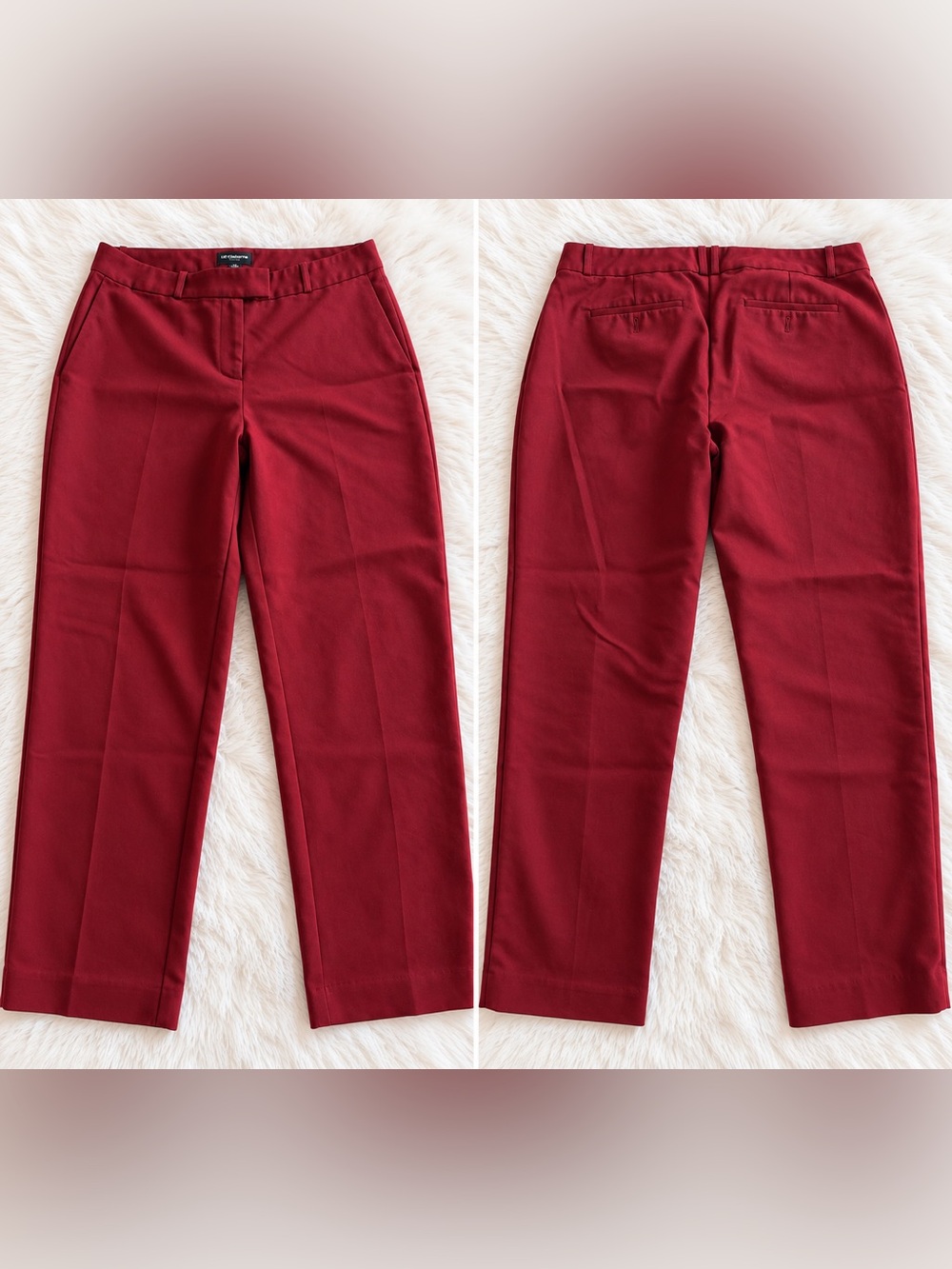 Liz Claiborne Deep Burgundy Straight Leg Pants